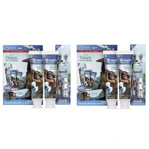 Lot of 2 Crest Oral-B Disney's Raya And The Last Dragon Holiday 4Pc Set Gift Set